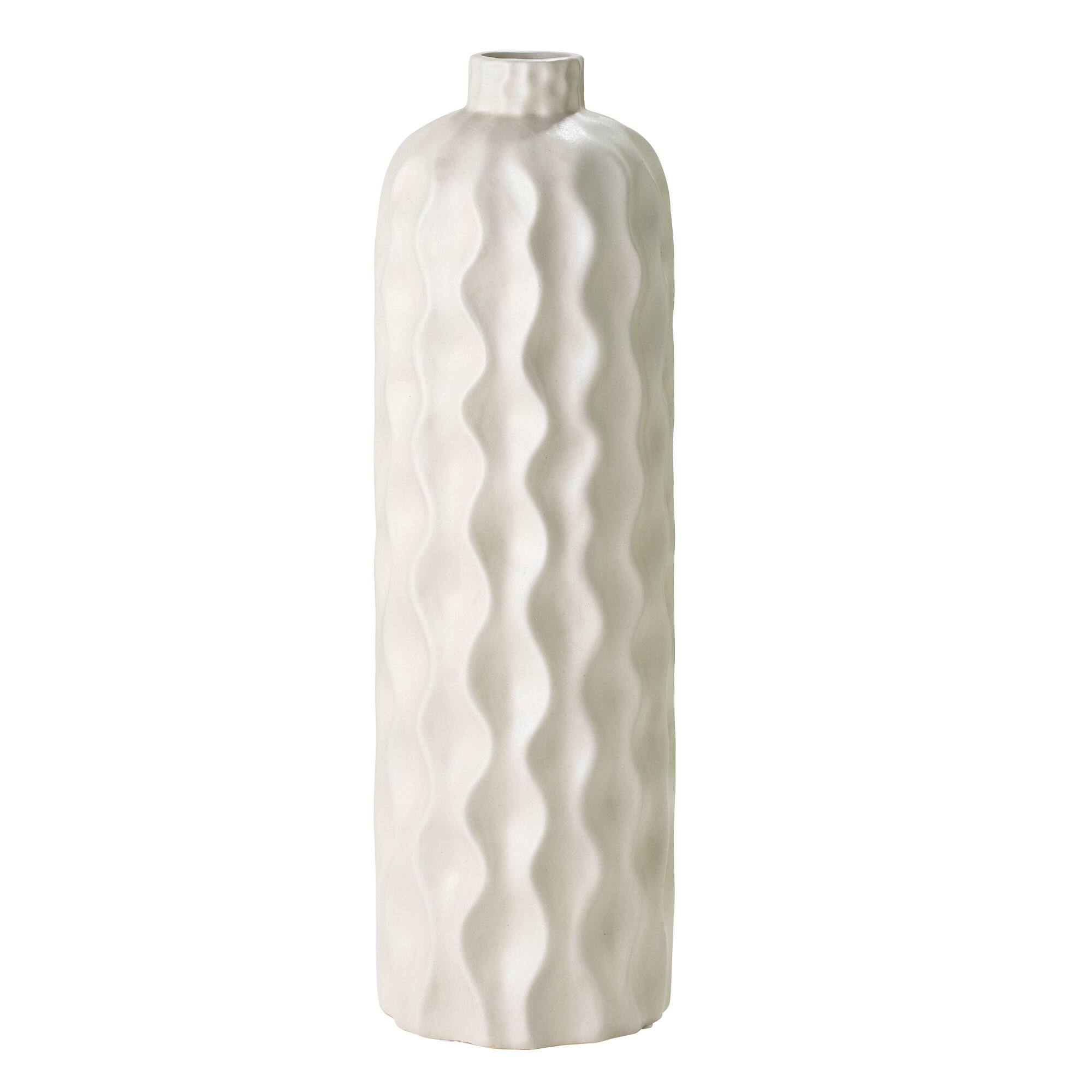 American Art Decor 19.5" Porcelain Purity Tabletop Vase